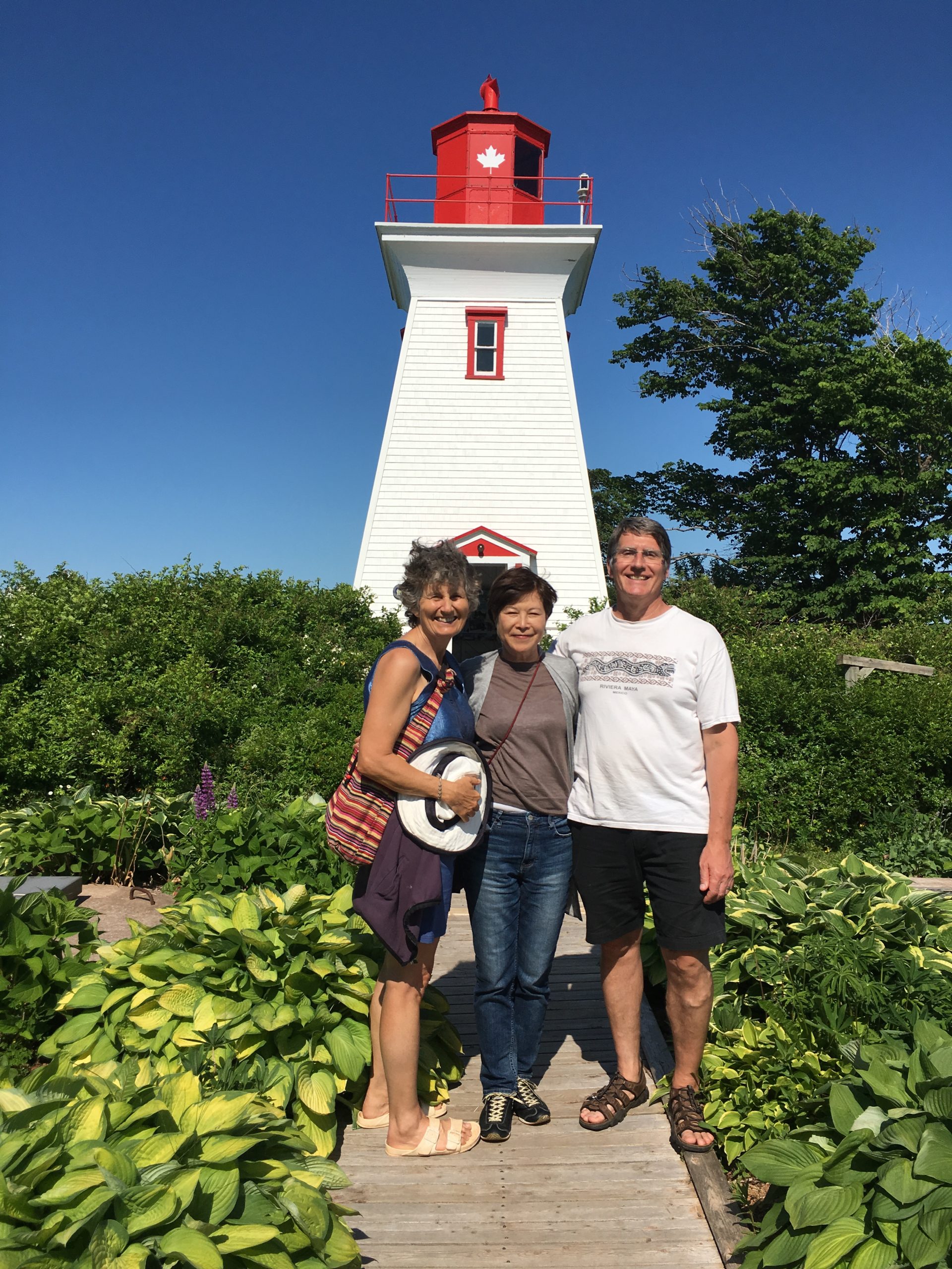 Victoria Lighthouse, Neal, Helen and student Victoria Lighthouse, Neal, Helen and student